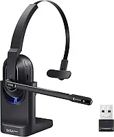 Бездротова гарнітура Eksa Telecom H5 з Bluetooth, USB-адаптером та мікрофоном з ENC, що забезпечує до 45 годин роботи (2A25A-H5)