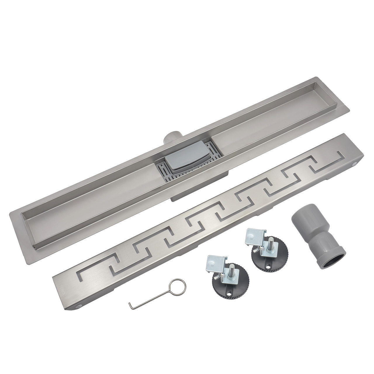 Лінійний трап для душу під плитку Fonte FP-500 має сифон із сухим затвором та гідрозатвором.