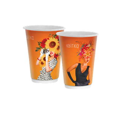 Стакан 2-шаровий "Квітка" на 110мл - 25шт/уп