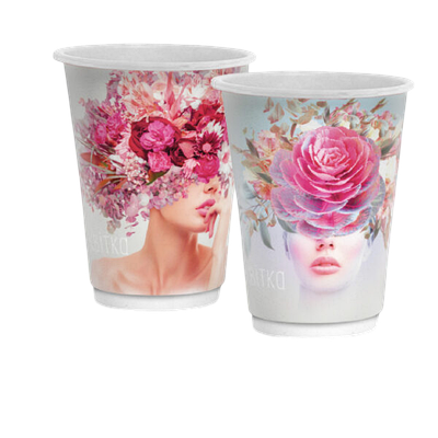 Стакан 2-шаровий "Квітка" на 185мл - 25шт/уп