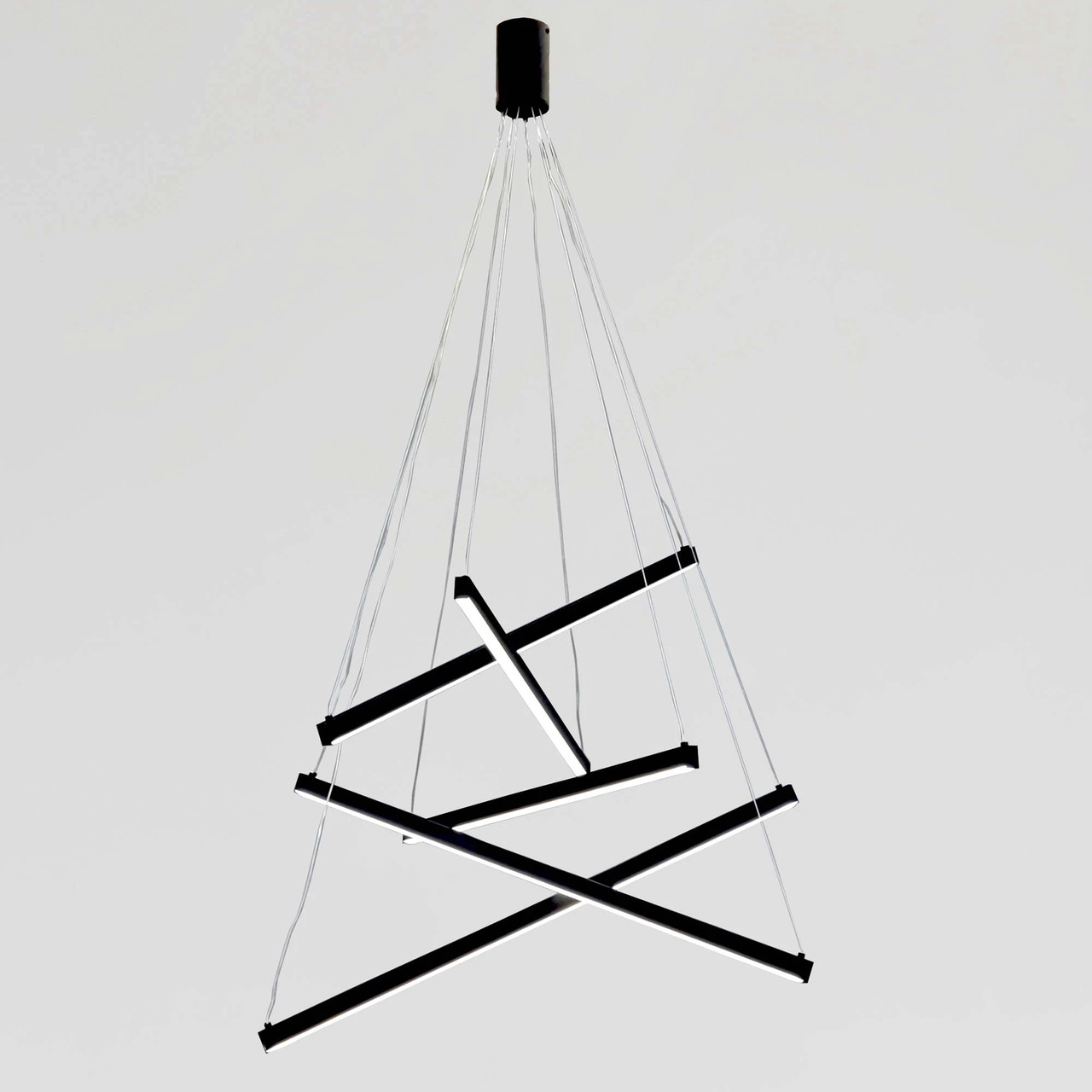 Підвісна Led-люстра на 5 елементів чорна MD240516/5BK, фото 1