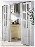 Двері гармошка під будь-які розміри, Більше 24 кольорів. міжкімнатні двері гармошка. Двері гармошка ПВХ., фото 8