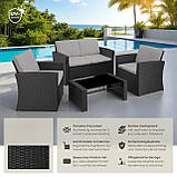 Набір меблів для відпочинку Lucca, чорний колір, фото 3