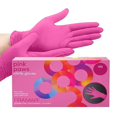 Рукавички нітрилові ультраміцні рожеві Framar Pink - 100 шт, розмір M