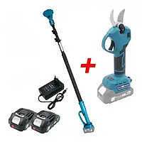 Безщітковий телескопічний висоторіз секатор Makita DUP 270 зі штангою 1,1 м-2 м із мідним двигуном