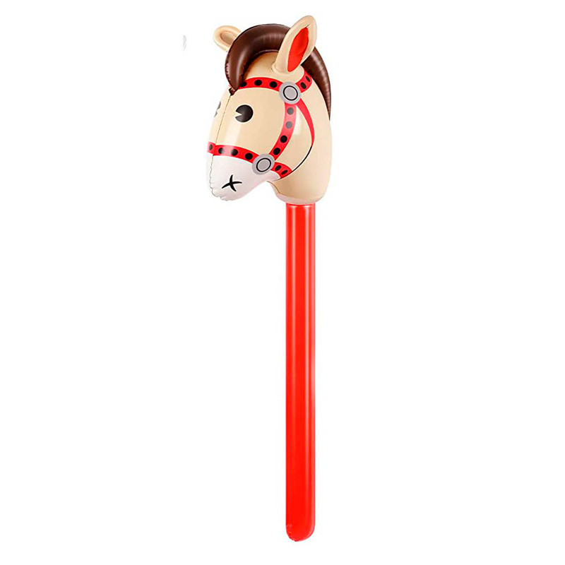 Іграшка Надувна голова коня на палиці 100 см Hobby Horse для тренувань Гоббихорсинг для дітей (l_13701)