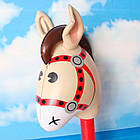 Іграшка Надувна голова коня на палиці 100 см Hobby Horse для тренувань Гоббихорсинг для дітей (l_13701), фото 3