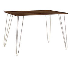 Стіл обідній Aller chrome дсп H18 горіх тиеполо 1100*700 мм (Новий Стиль ТМ)