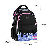 Рюкзак шкільний GoPack Education Dream 41x29x17 см, 15 л ,чорний (130-145 см), фото 2