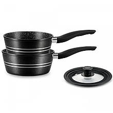 Набір сотейників Royalty Line RL-FS2M, 18-20см, із мармуровим покриттям, Black