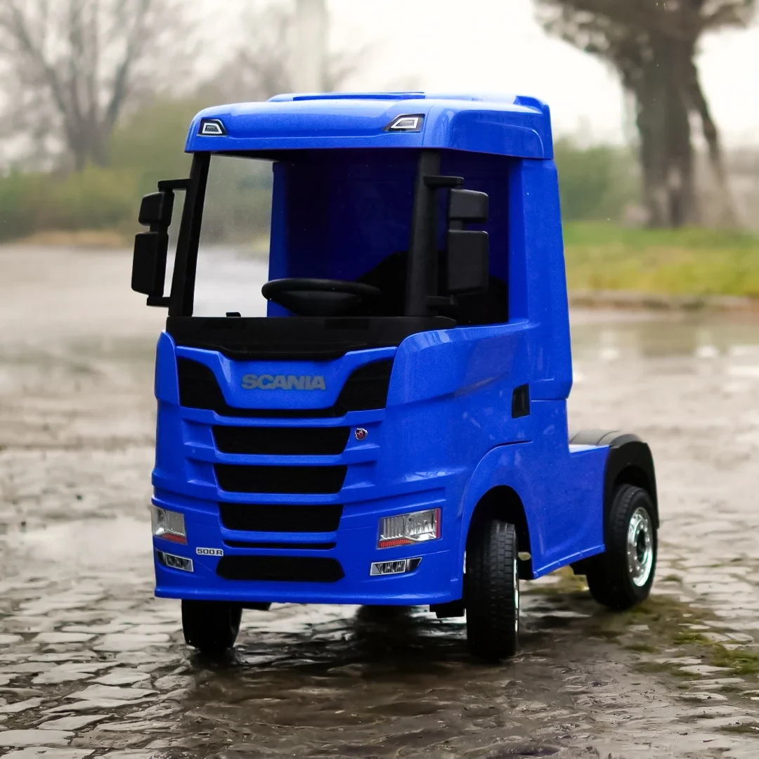 Електромобіль Вантажівка Scania дитяча (4 мотори по 35W, 2 аккум 12V7AH, музика, світло) Bambi M 6062EBLR-4 Синій