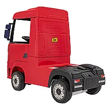 Електромобіль Вантажівка Scania дитяча (4 мотори 35W, 2 аккум 12V7AH, музика, світло) Bambi M 6062EBLR-3 Червоний, фото 3