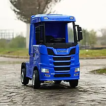 Електромобіль Вантажівка Scania дитяча (4 мотори по 35W, 2 аккум 12V7AH, музика, світло) Bambi M 6062EBLR-4 Синій, фото 3