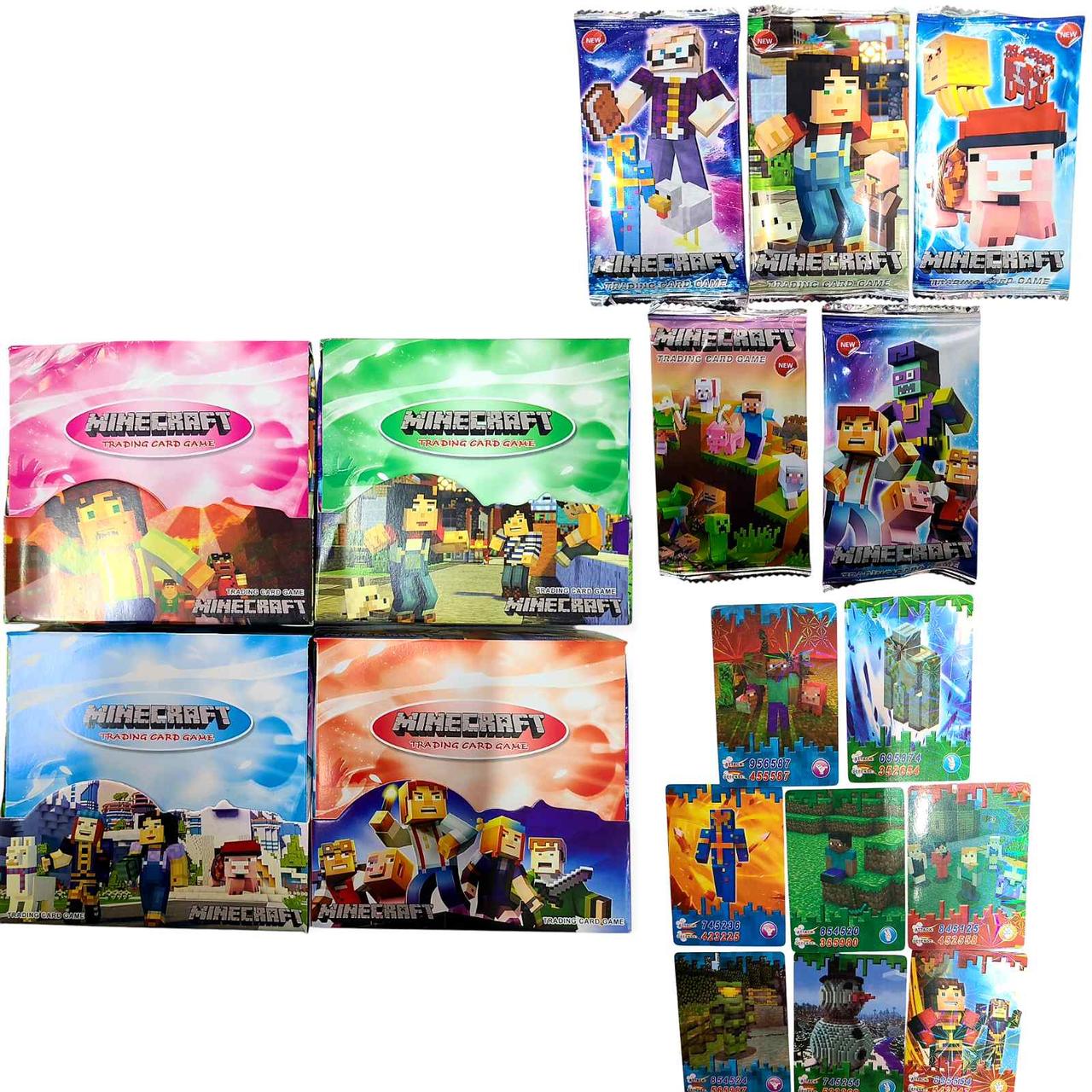Дитячі картки Майнкрафт колекційні 36 пакетиків 288 шт., фото 1