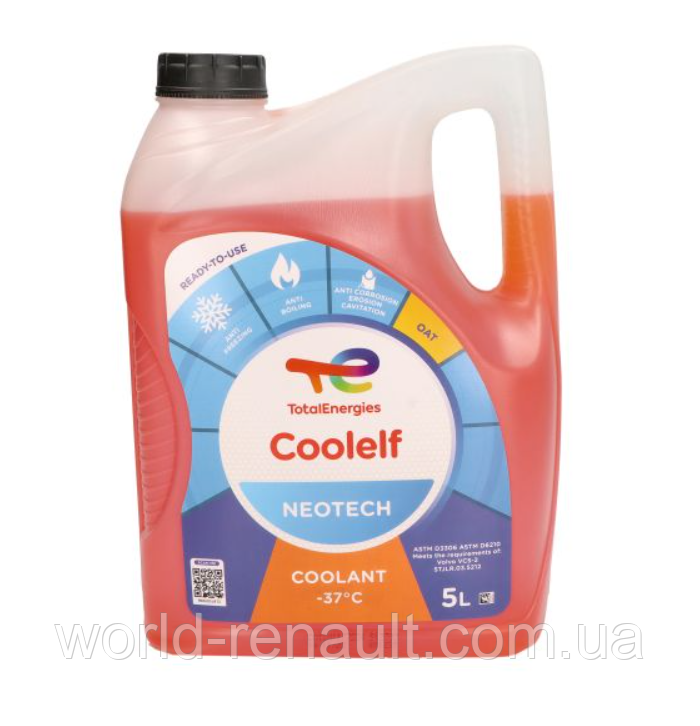 Total 230172 — Антифриз 5 л (червоний) (готовий до застосування -37 °C)