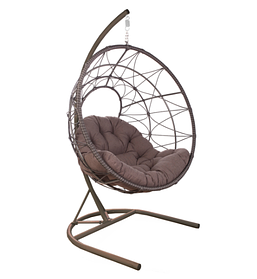 Крісло-гойдалка Сфера Орегон Кокон плетене на металокаркасі