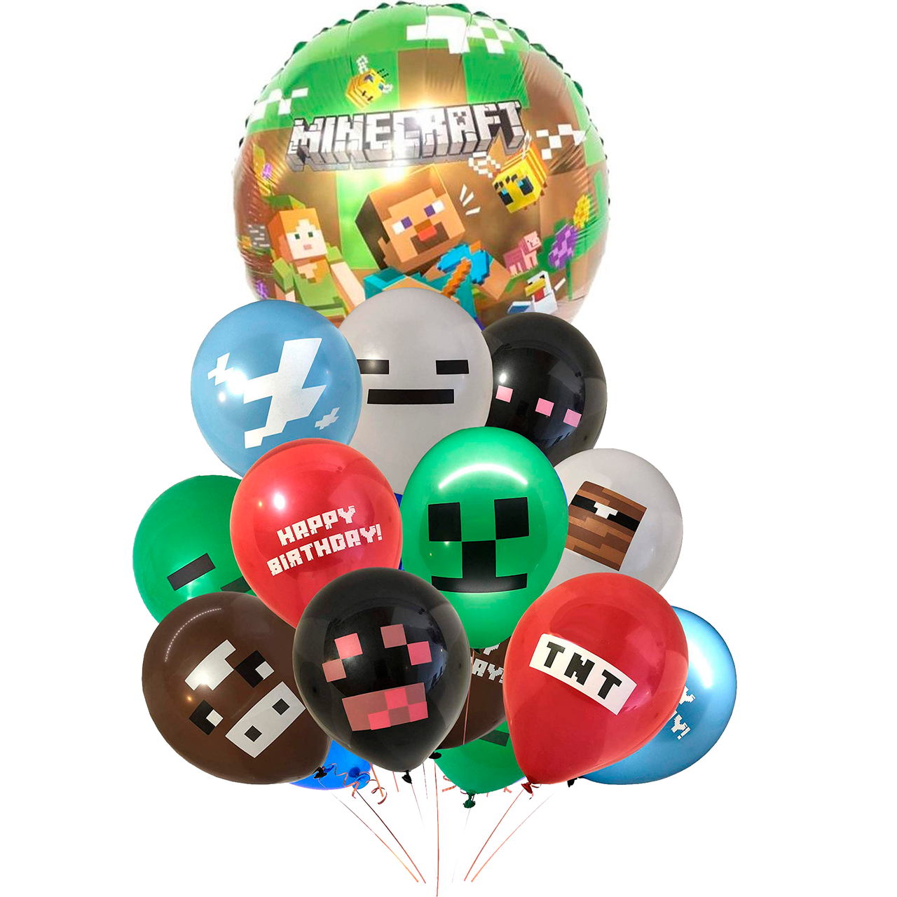Набір повітряних кульок з латексу Minecraft Pixel Minecraft Ballon