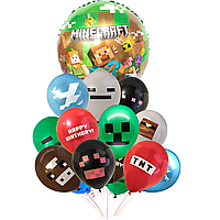 Набір повітряних кульок з латексу Minecraft Pixel Minecraft Ballon