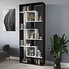 Відкритий вертикальний стелаж для книг і квітів на 11 відділень Книжкова полиця роздільник кімнат 90 см, фото 9