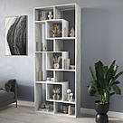 Відкритий вертикальний стелаж для книг і квітів на 11 відділень Книжкова полиця роздільник кімнат 90 см, фото 5