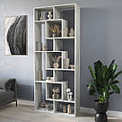 Відкритий вертикальний стелаж для книг і квітів на 11 відділень Книжкова полиця роздільник кімнат 90 см, фото 4