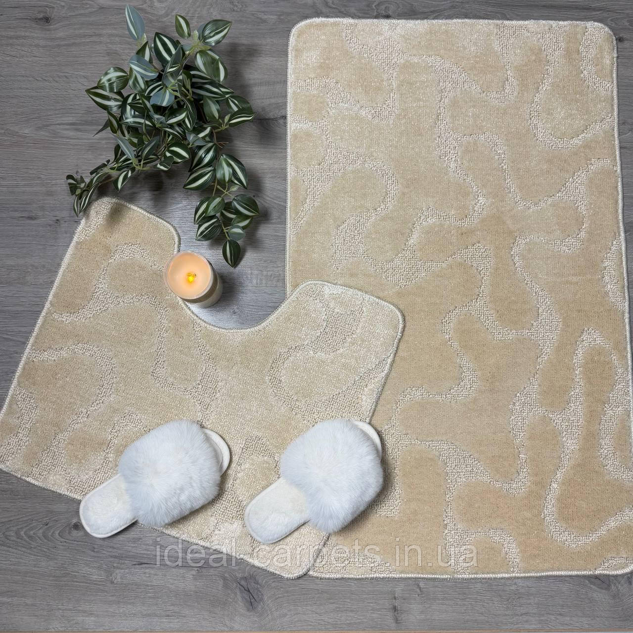 Комплект у ванну Classik 60*100 та 60*50см 153-Бежевий 0756