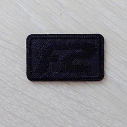 Термоаплікація спортивна F2 прямокутна 43*26 мм, чорна