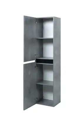 Пенал підвісний для ванної кімнати Minimal Gray 40 см, фото 3