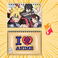 Блокнот на пружині в клітинку 48 арк. Boruto / Боруто – нове покоління Наруто