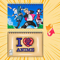 Блокнот на пружині в клітинку 48 арк. Boruto / Боруто – нове покоління Наруто 002