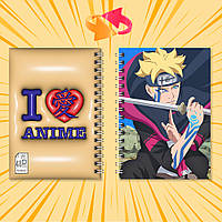 Блокнот на пружині в клітинку 48 арк. Boruto / Боруто – нове покоління Наруто 006