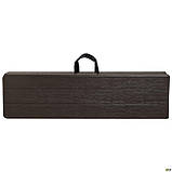 Лавочка складна Джилі пластикова rattan brown, для вулиці, кемніпнгу, виїзду на природу, ТМ Амф, фото 3