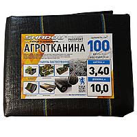 Агротекстиль для мульчирования градок Shadow 100 г/м² 3,4 х 10 м черный