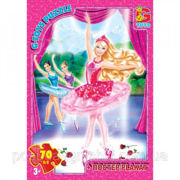 BA003 Пазли ТМ "G-Toys" із серії "Barbie", 70 елементів, фото 1