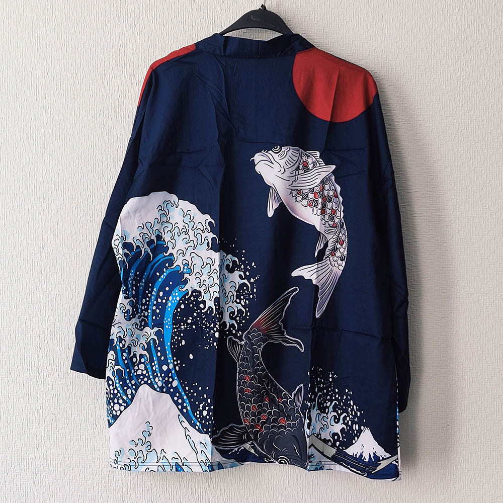 Повсякденне унісекс хаорі в східному стилі «Карпи Коі», фото 1