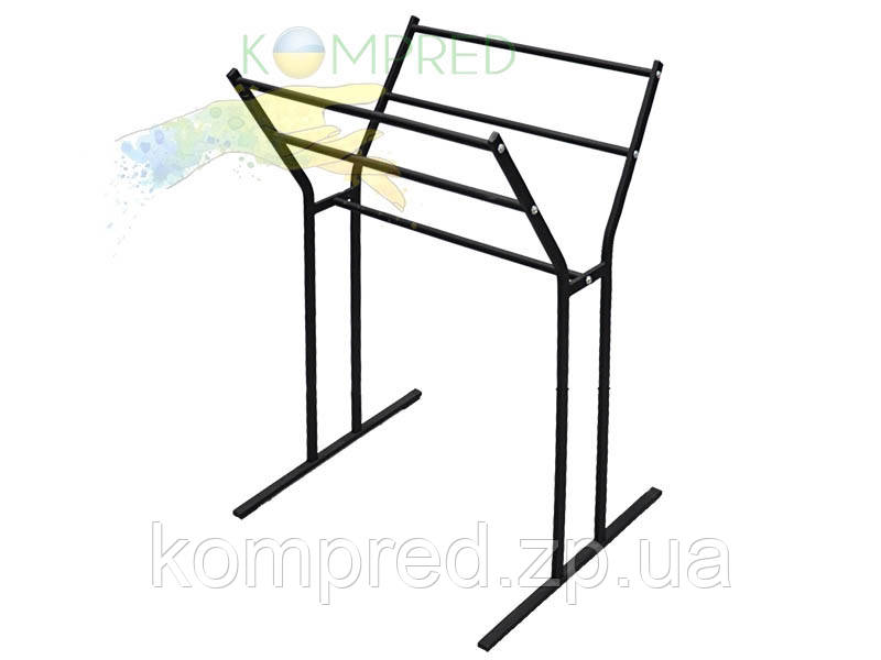 Стійка вішалка для рушників у стилі Лофт чорна 585х500х870 мм Kompred OL826, фото 1