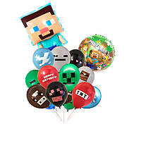 Набір повітряних кульок Minecraft Pixel Minecraft Ballon Set 14 штук