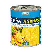 Ананаси в натуральному соку Hacendado Pina Ananas 850 г (Іспанія)