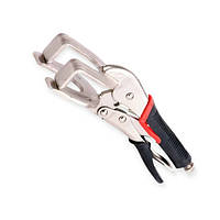 Затискач з U-подібними губками (кліщі затискні) 230 мм гумова ручка INTERTOOL