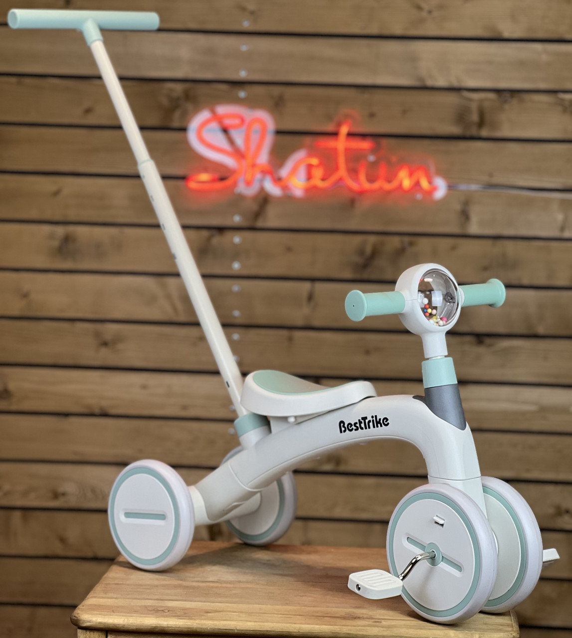 Велосипед з батьківською ручкою дитячий велосипед коляска BST-410 Best Trike