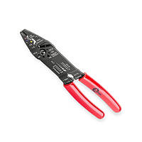 Кліщі для обтиску контактів та зачищення проводів із різаком 210мм (0,5-6,0 мм?) Intertool