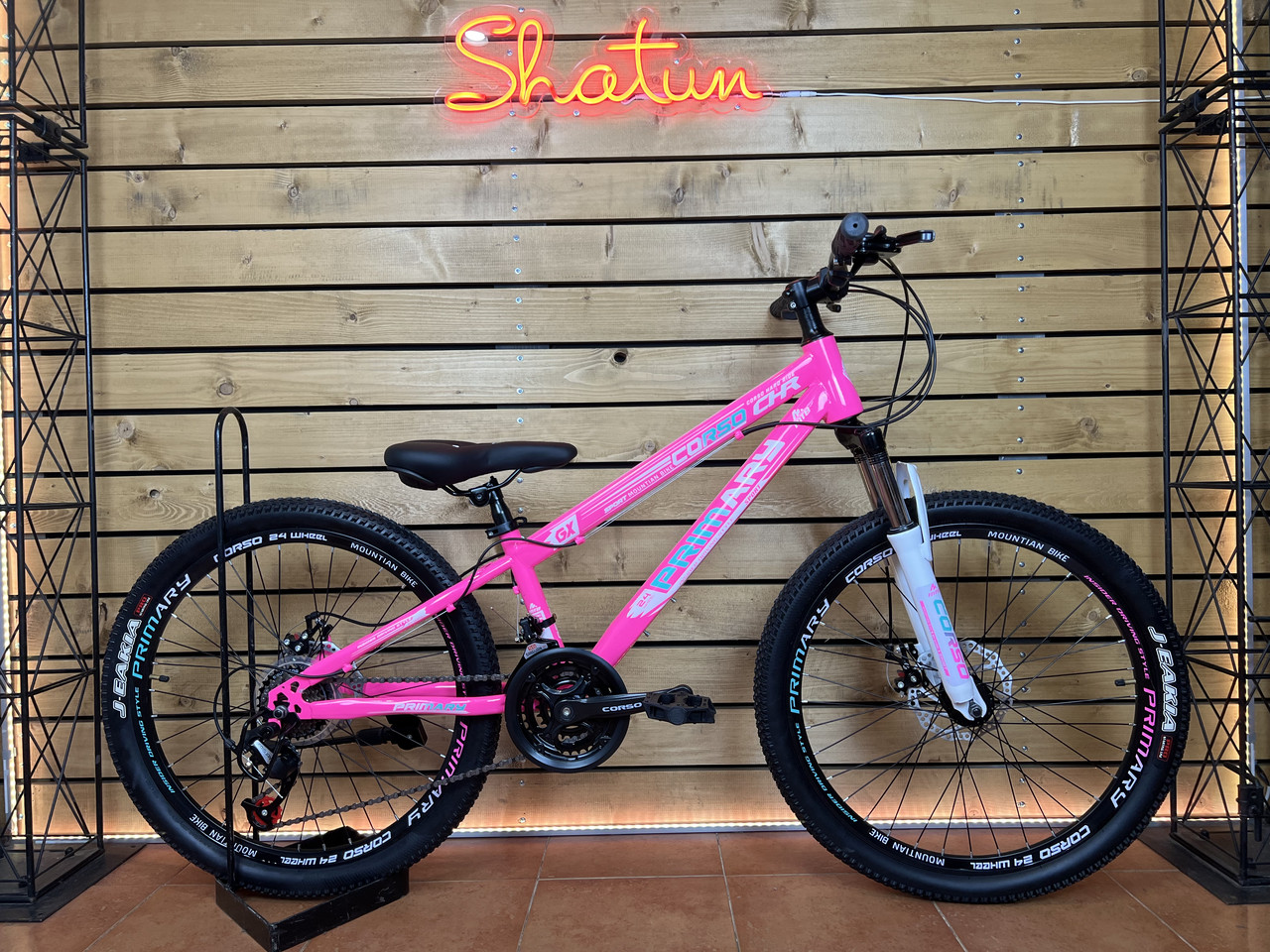 Підлітковий гірський велосипед 24" Corso Primary PRM-24126 рожевий на зріст 120-135 см