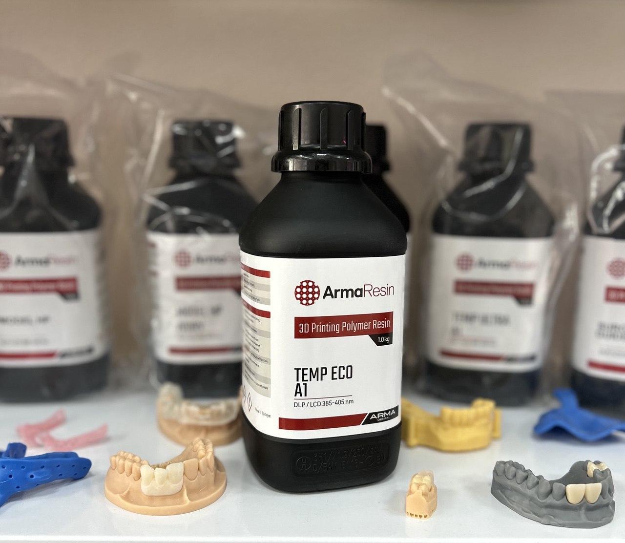 TEMPORARY (ECО) економічна, фотополімерна смола для друку тимчасових коронок,1000г, ArmaResin (Арма Резін), фото 1