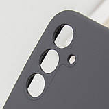 Чохол Silicone Cover Lakshmi Full Camera (AA) для Samsung Galaxy A35 | Мікрофібра Шоколадный / Chocolate, фото 5