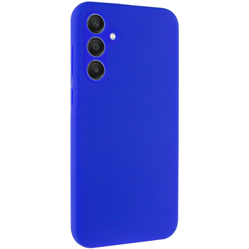 Чохол Silicone Cover Lakshmi Full Camera (AA) для Samsung Galaxy A35 | Мікрофібра Синій / Iris, фото 1