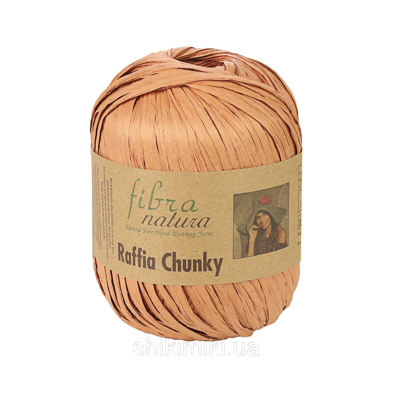 Пряжа Raffia Fibranatura Chunky, колір Персиковий, фото 1