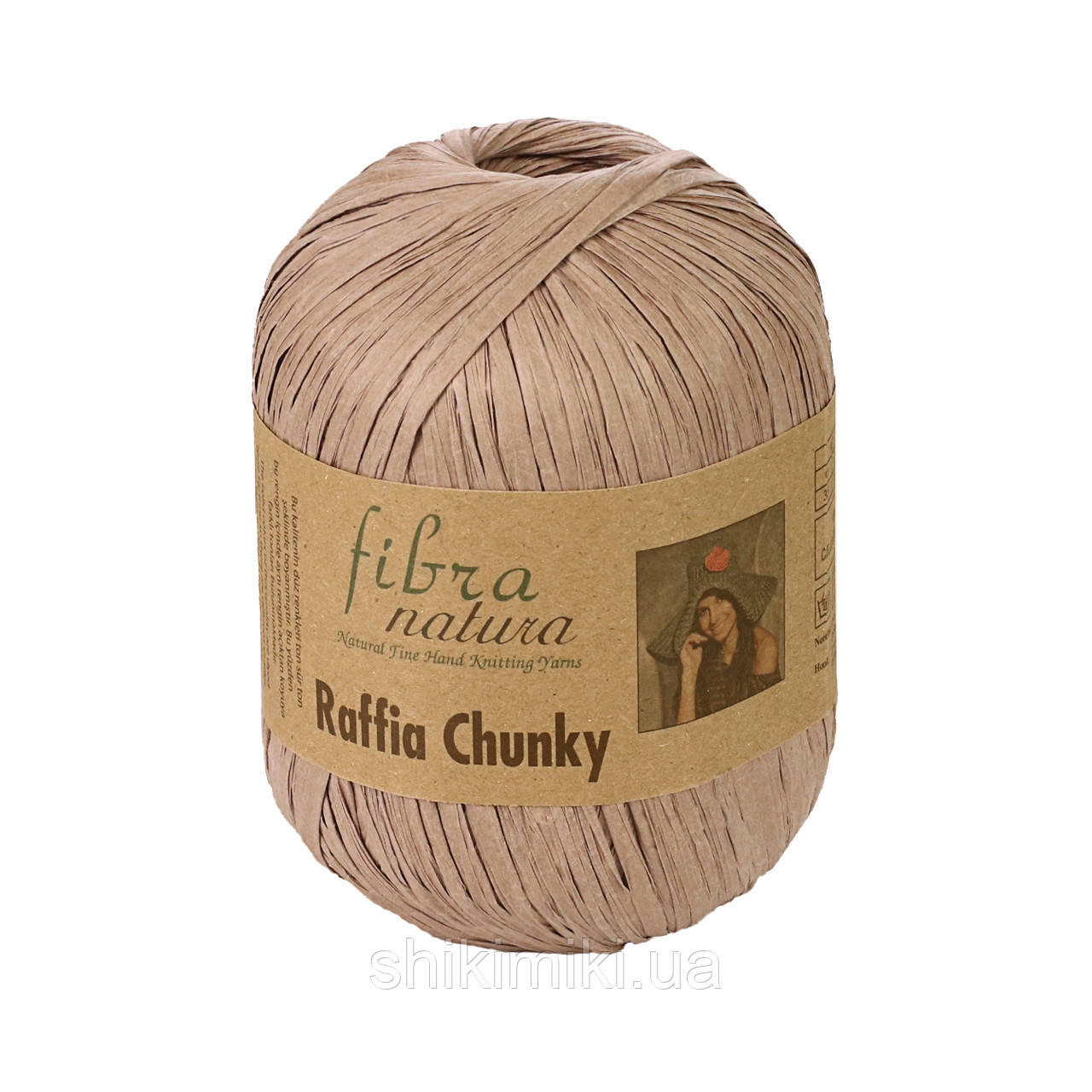 Пряжа Raffia Fibranatura Chunky, колір Темний крафт, фото 1
