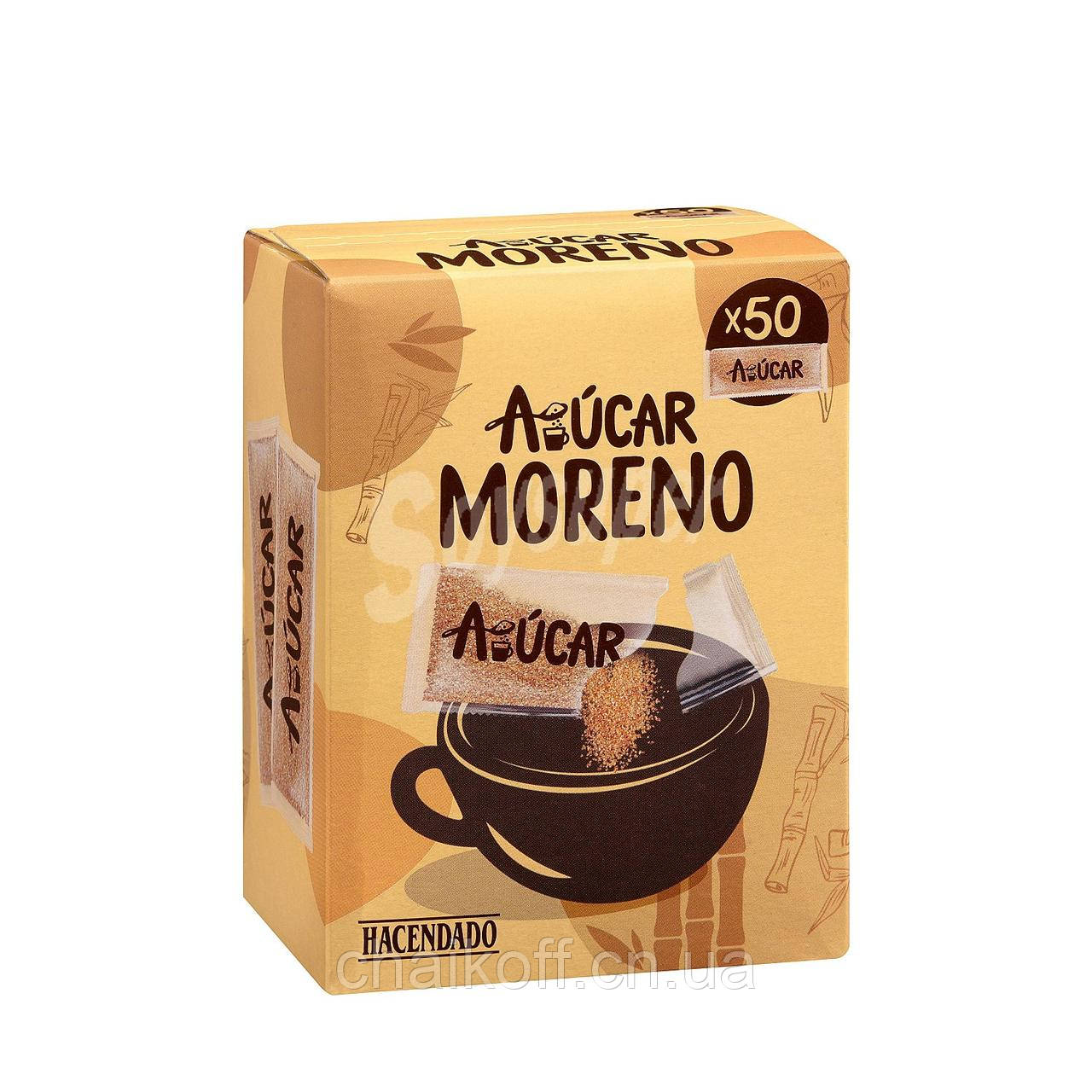 Сахар тростниковый в стиках Aucar Moreno Hacendado 350 г ( Испания)