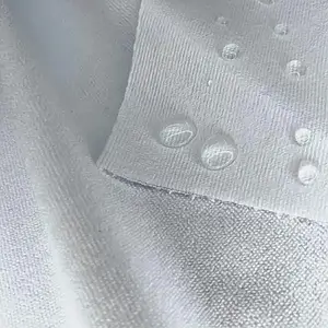 Непромокальна мембранна тканина білого кольору, 100% бавовна, (шир. 2,05 см) А-09