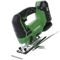 Лобзик акумуляторний 20В, 0-3000 об/хв, лазер. маркер, бескл. патрон, макс. 115мм, без АКБ APRO